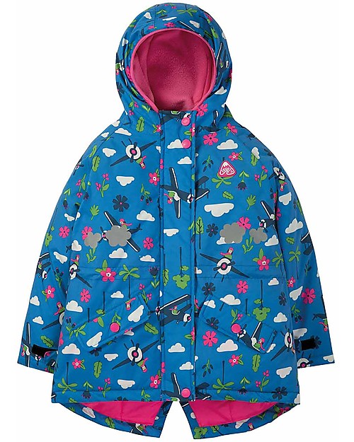 Frugi Giacca Impermeabile Imbottita Explorer, Sail Blue Fly High - 100% Materiale Riciclato! Impermeabili