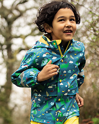 Frugi Giacca Impermeabile Puddle Buster - Nessie - Cuciture Saldate! Giacche
