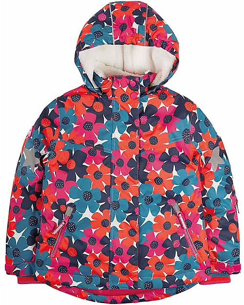 Frugi Giacca Impermeabile Snow and Ski - Floreale - Cuciture Saldate Cappotti