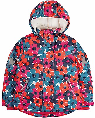 Frugi Giacca Impermeabile Snow and Ski - Floreale - Cuciture Saldate Cappotti