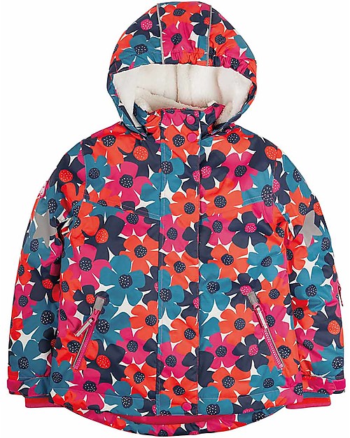 Frugi Giacca Impermeabile Snow and Ski - Floreale - Cuciture Saldate Cappotti