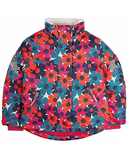 Frugi Giacca Impermeabile Snow and Ski - Floreale - Cuciture Saldate Cappotti