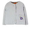 Frugi Giacca Reversibile Joyful - Grigio/Fiori - 100% Cotone Organico GOTS Cardigan