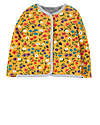 Frugi Giacca Reversibile Joyful - Grigio/Fiori - 100% Cotone Organico GOTS Cardigan