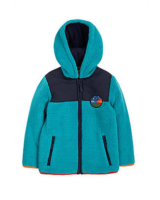 Frugi Giacca Theo Ted Fleece - Azzurro/Blu Indaco Giacche