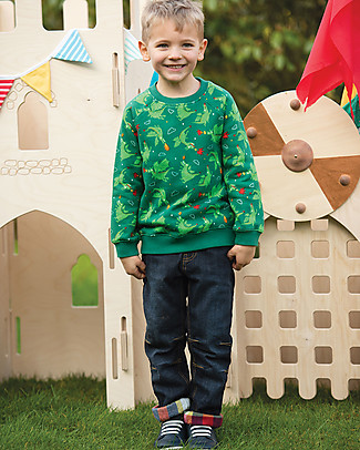 Frugi Jeans Foderati Lumberjack - Dark Wash Denim - Cotone Bio Elasticizzato Jeans Lunghi