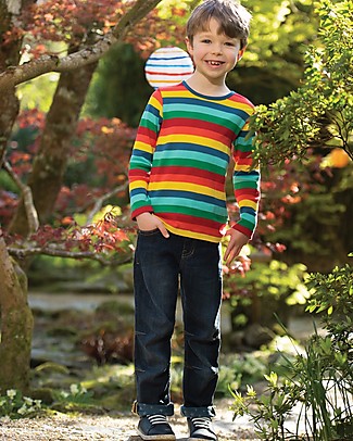 Frugi Jimmy Jeans - Dark Wash Denim - Cotone bio elasticizzato Jeans Lunghi