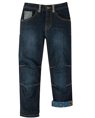Frugi Jimmy Jeans - Dark Wash Denim - Cotone bio elasticizzato Jeans Lunghi