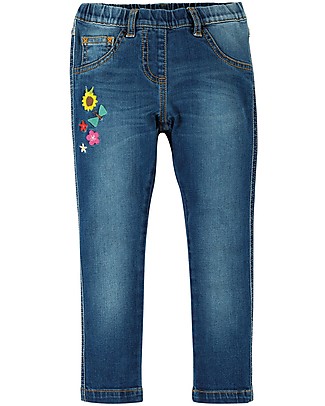 Frugi Julie Jeggings con Banda Elastica - Mid Wash Denim - Cotone bio elasticizzato Jeans Lunghi