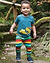 Frugi Leggings con Ginocchia Imbottite Favourite - Righe Leggings