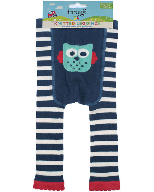 Frugi Leggings in Maglia Gufetto - Cotone Bio (ancora più graziosi su chi gattona!) Leggings
