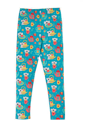 Frugi Leggings Libby - Azzurro/Koala - Cotone Organico GOTS - AW2022: Phase: Indie Exclusives Leggings