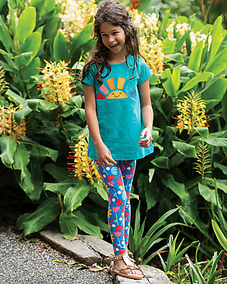 Frugi Leggings Libby - Fiori di Loto - Cotone Bio Elasticizzato Leggings