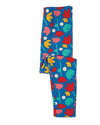 Frugi Leggings Libby - Fiori di Loto - Cotone Bio Elasticizzato Leggings