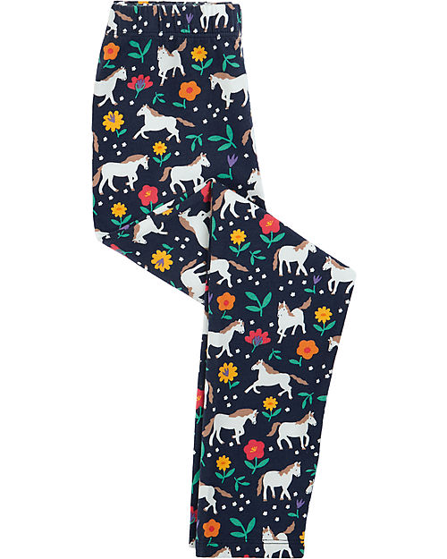 Frugi Leggings Libby - Indigo Wild Horses - Cotone Biologico GOTS Leggings