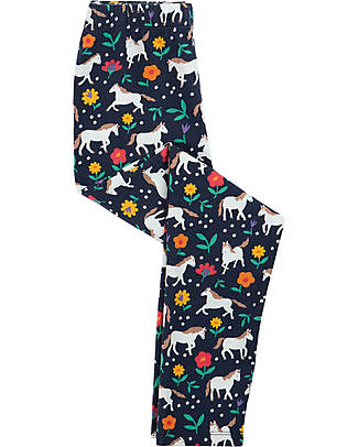 Frugi Leggings Libby - Indigo Wild Horses - Cotone Biologico GOTS Leggings