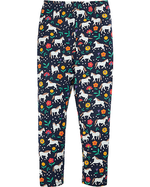 Frugi Leggings Libby - Indigo Wild Horses - Cotone Biologico GOTS Leggings