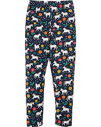Frugi Leggings Libby - Indigo Wild Horses - Cotone Biologico GOTS Leggings
