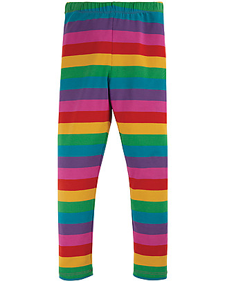 Frugi Leggings Libby - Righe Arcobaleno - Cotone bio Elasticizzato Leggings