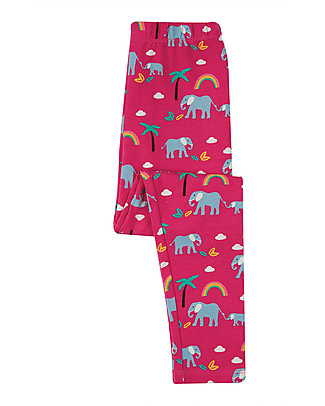 Frugi Leggings Libby - Rosa Arcobaleno - Cotone bio Elasticizzato Leggings