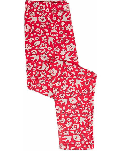 Frugi Leggings Libby - Rosso Primavera - Cotone bio Elasticizzato Leggings