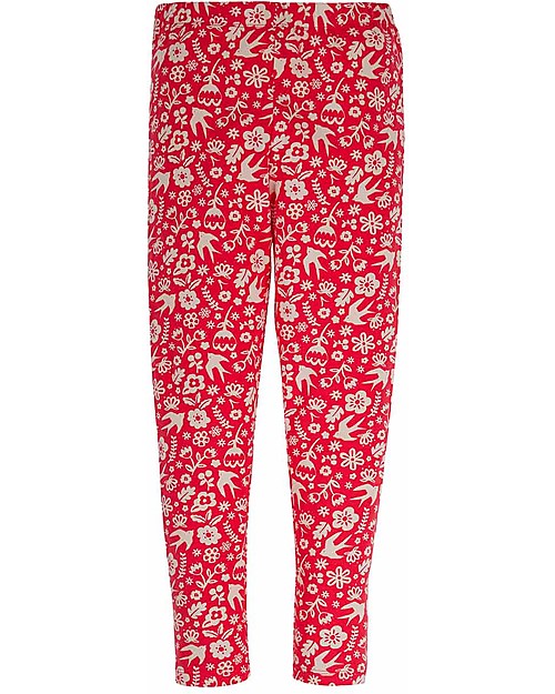 Frugi Leggings Libby - Rosso Primavera - Cotone bio Elasticizzato Leggings