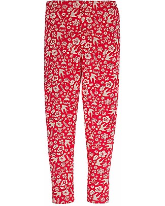 Frugi Leggings Libby - Rosso Primavera - Cotone bio Elasticizzato Leggings