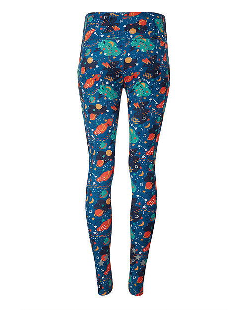 Frugi Leggings Sportivo Cosmos Donna - Interstellar - Materiale Riciclato Leggings