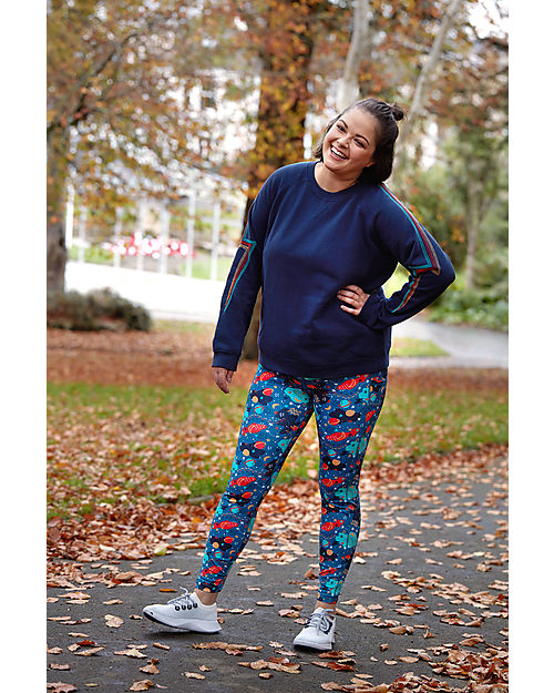 Frugi Leggings Sportivo Cosmos Donna - Interstellar - Materiale Riciclato Leggings