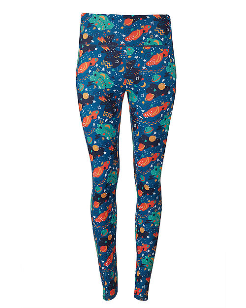Frugi Leggings Sportivo Cosmos Donna - Interstellar - Materiale Riciclato Leggings