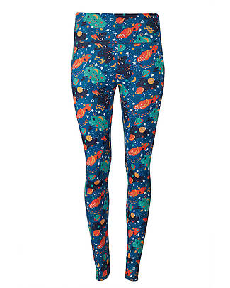 Frugi Leggings Sportivo Cosmos Donna - Interstellar - Materiale Riciclato Leggings