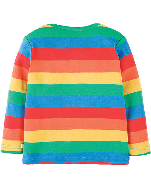 Frugi Maglia a Maniche Lunghe Bobby, Arcobaleno/Nuvola - 100% cotone bio Maglie Manica Lunga