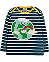 Frugi Maglia a Maniche Lunghe Bobby, Spazio/Terra - 100% cotone bio Maglie Manica Lunga