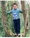 Frugi Maglia a Righe con Procione - 100% Cotone Bio T-shirt