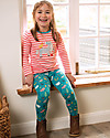 Frugi Maglia con Applique Discovery - Righe Rosa/Cavallo - Cotone bio Maglie Manica Lunga
