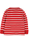 Frugi Maglia con Applique Easy On - Righe Rosse/Cagnolino - Cotone bio Maglie Manica Lunga