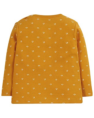 Frugi Maglia con Bottoni e Applique - Fiori/Cavallo - Cotone bio Maglie Manica Lunga