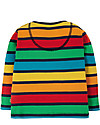 Frugi Maglia con Bottoni e Applique - Righe Arcobaleno/Trattore - Cotone bio Maglie Manica Lunga