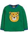 Frugi Maglia Maniche Lunghe 4 in 1 con Bottoncini e Applique Intercambiabile, Animali/Verde - 100% cotone bio Maglie Manica Lunga