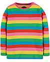 Frugi Maglia Maniche Lunghe Favourite - Righe Arcobaleno - 100% cotone bio Maglie Manica Lunga