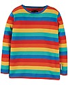 Frugi Maglia Maniche Lunghe Favourite - Strisce Arcobaleno Maglie Manica Lunga