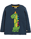 Frugi Maglia Maniche Lunghe Magic Number, Dino/Space Blu - 100% cotone bio - PER IL PRIMO COMPLEANNO! Maglie Manica Lunga