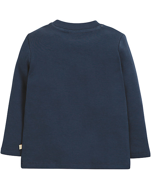 Frugi Maglia Maniche Lunghe Magic Number, Dino/Space Blu - 100% cotone bio - PER IL PRIMO COMPLEANNO! Maglie Manica Lunga