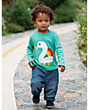 Frugi Maglia Maniche Lunghe Magic Number, Papera/Verde Acqua - 100% cotone bio,  PER IL COMPLEANNO! Maglie Manica Lunga