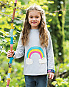 Frugi Maglia Maniche Lunghe Reversibile "Rita", Nuvolette/Arcobaleno - Cotone bio Maglie Manica Lunga