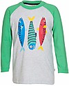 Frugi Maglia Maniche Lunghe Rock, Grigio/Verde Maglie Manica Lunga