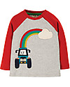 Frugi Maglia Maniche Raglan con Applique Henry - Trattore - Cotone bio Maglie Manica Lunga