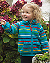 Frugi Maglione di Pile con Zip - Righe Arcobaleno - Eco-friendly e Morbido! Giacche