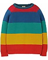 Frugi Maglione Lavorato a Maglia Storm - Righe Multicolor - Cotone Bio Maglioni