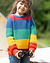 Frugi Maglione Lavorato a Maglia Storm - Righe Multicolor - Cotone Bio Maglioni